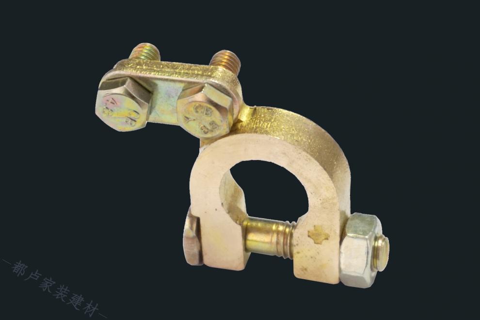 汽车电瓶纯铜接线卡子加厚卡头蓄电池接头端子接线柱夹头卡扣 a纯铜料