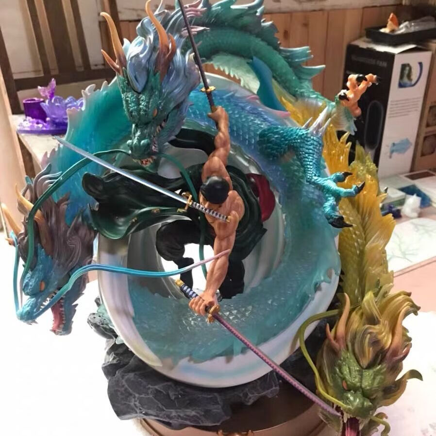 海贼王 黑珍珠改 三龙 巨大 龙卷风 手办 雕像模型摆件 手办 梦幻索隆