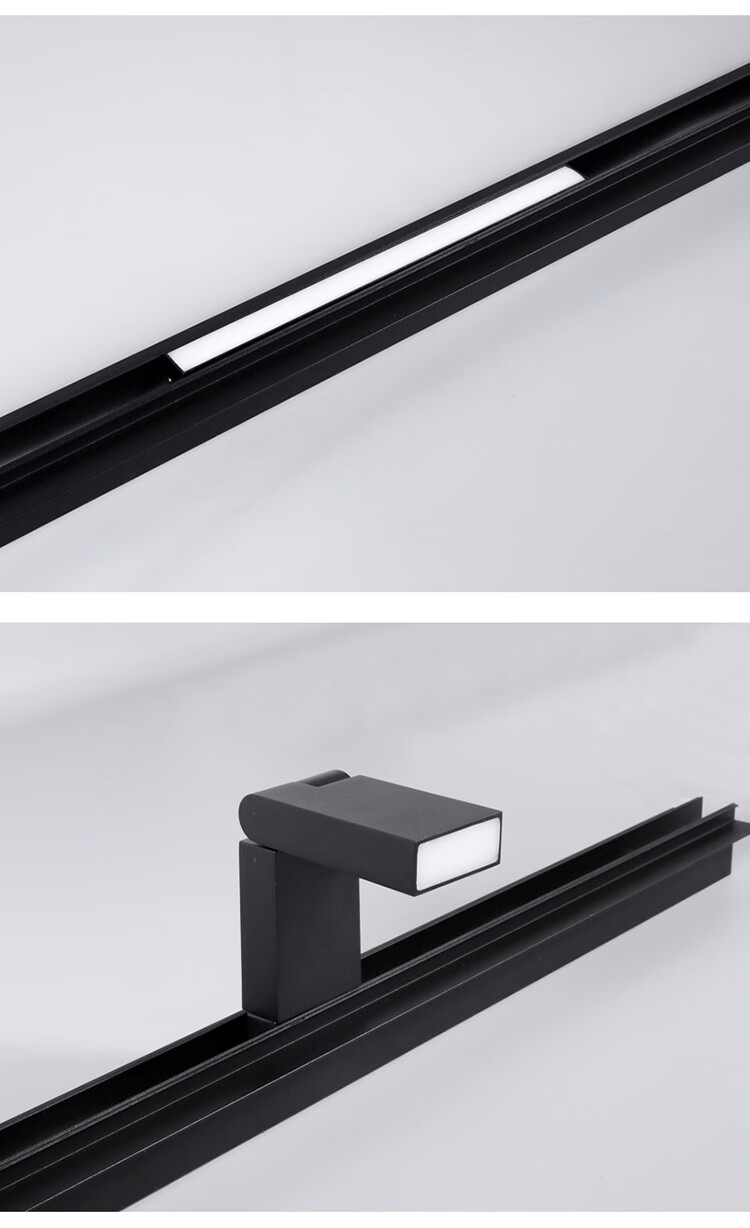 射灯led线条灯无主灯照明隐藏折叠线条灯明装筒灯em029嵌入式轨道15米