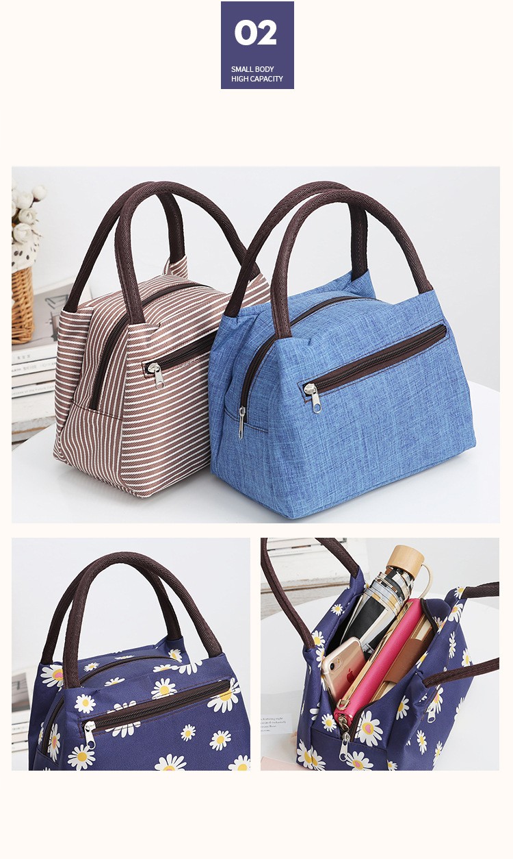 布包女帆布手提小包包牛津布防泼水便当包多拉链女包新款妈妈买菜包