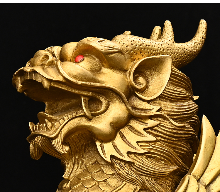 麒麟摆件镇i宅麒麟摆件纯铜镇i宅山海镇铜一对纯铜镇i宅麒麟踩八卦