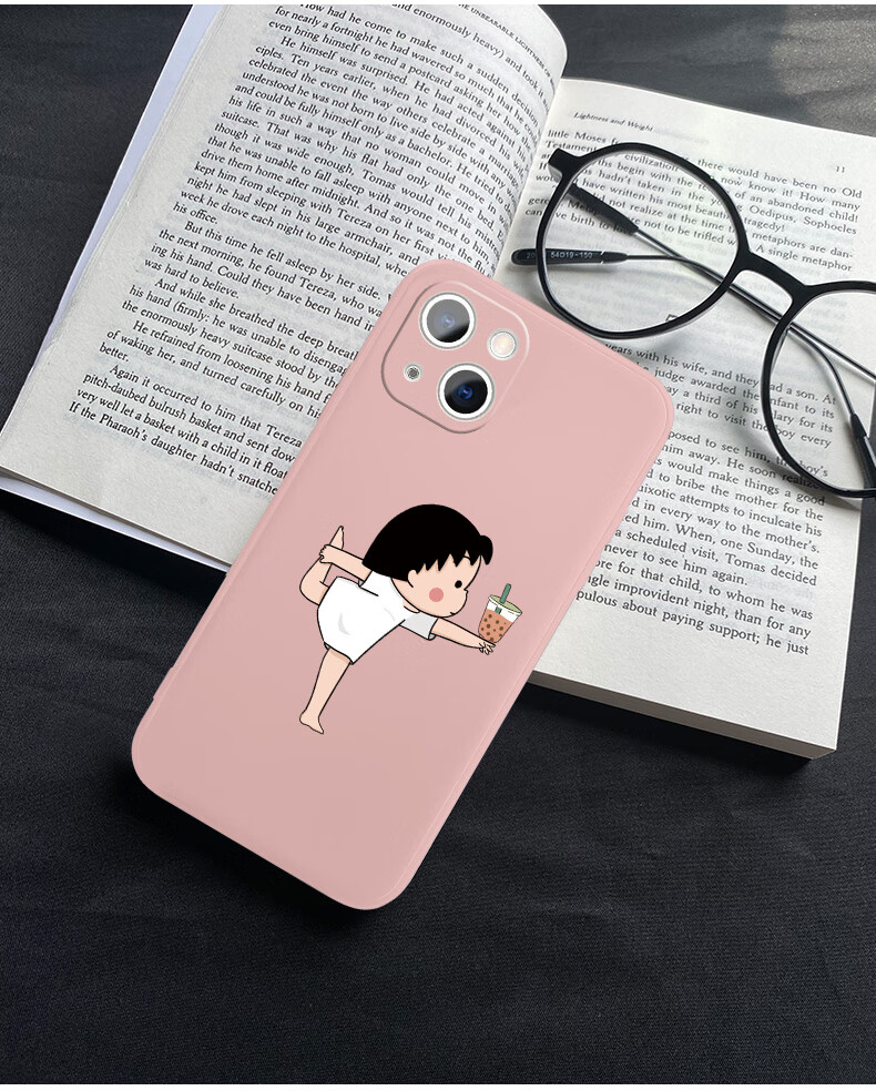 杰霆樱桃小丸子手机壳瑜伽樱桃小丸子适用vivox80手机壳opporeno8少女