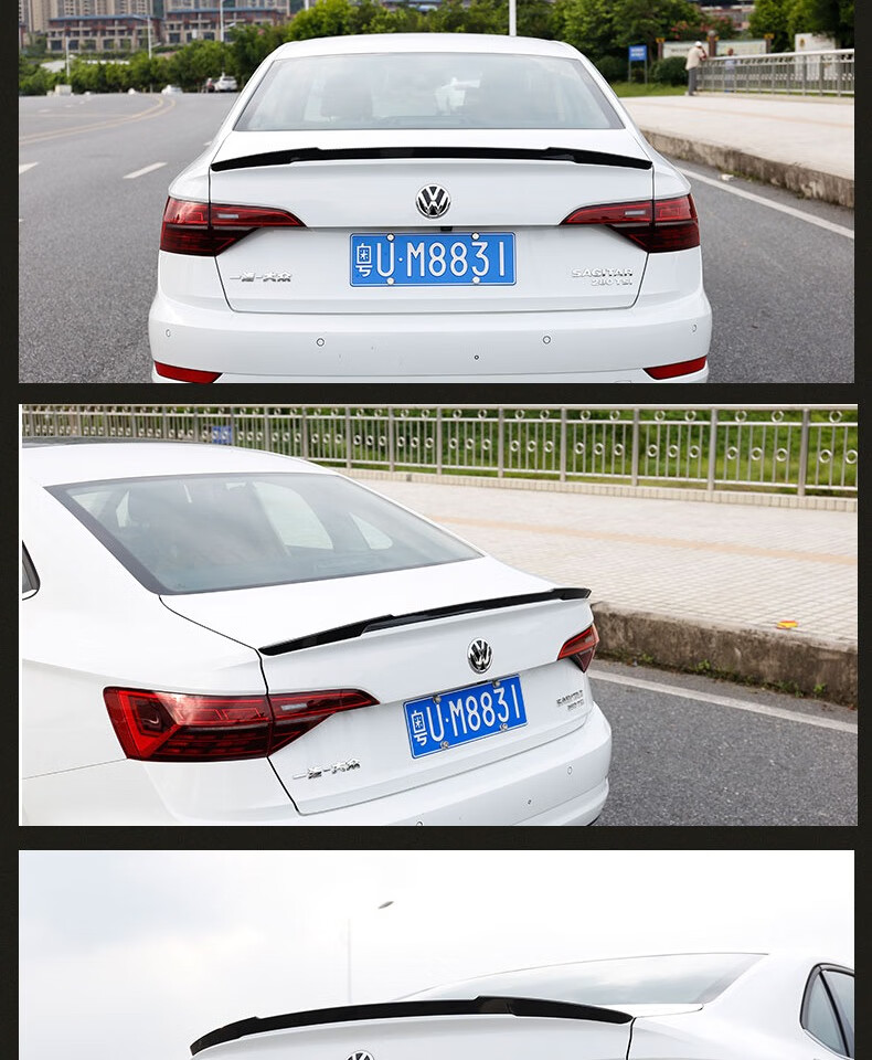 适用于23款速腾尾翼20-22款改装rline配件碳纤维纹运动尾翼改装件