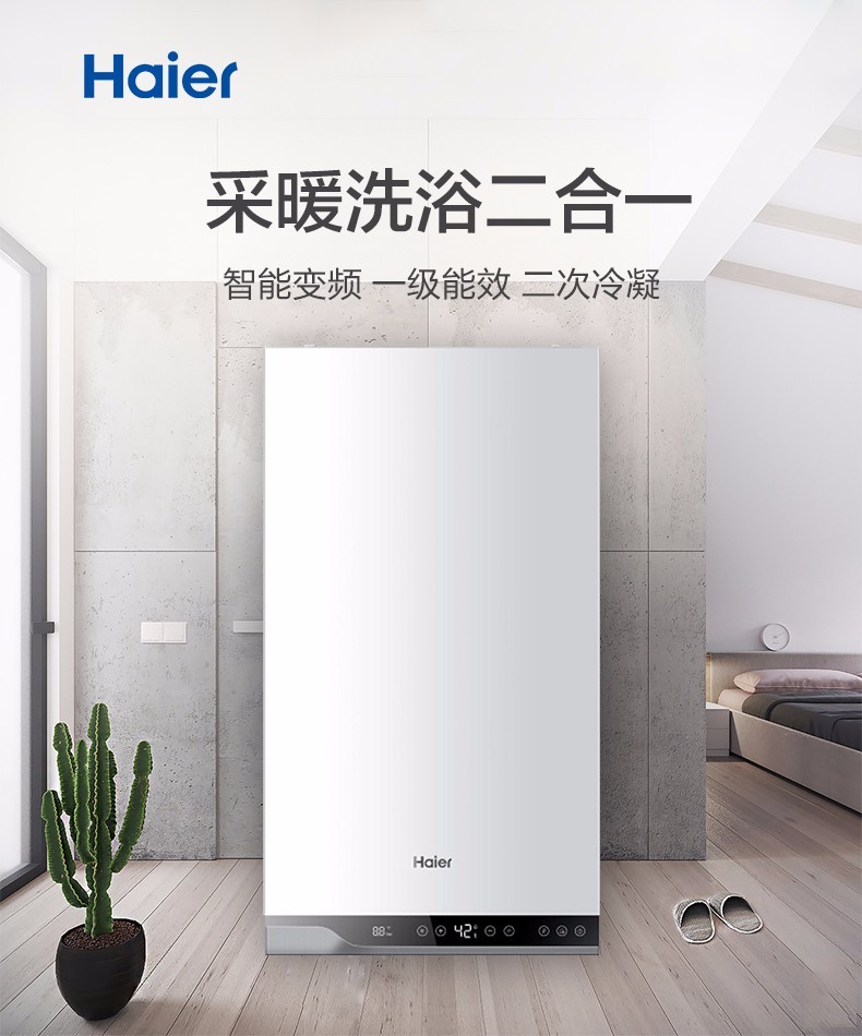 家用地暖暖氣片鍋爐採暖洗浴兩用恆溫熱水器26hn126kw冷凝機50180平方