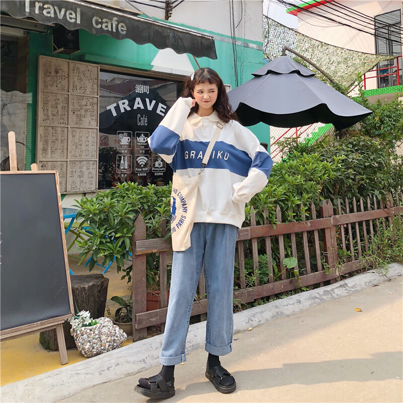 怦然心动同款卫衣女狄淇儿快看漫画学生李兰迪洋气韩版很仙的上衣怦然