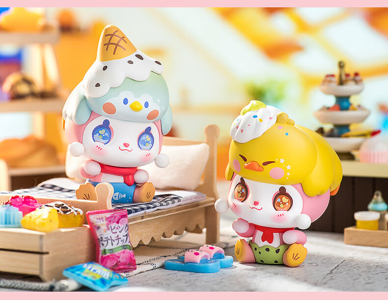 x11萌萌喵动物甜点系列盲盒礼物女孩玩具手办摆件公仔生日礼物送儿童