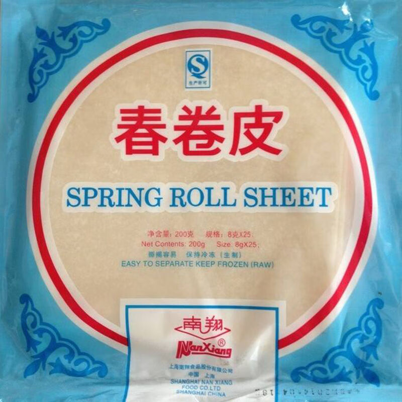 1份100张春饼春卷皮食材原料上海特产南翔春卷皮本品需春卷皮1袋共25