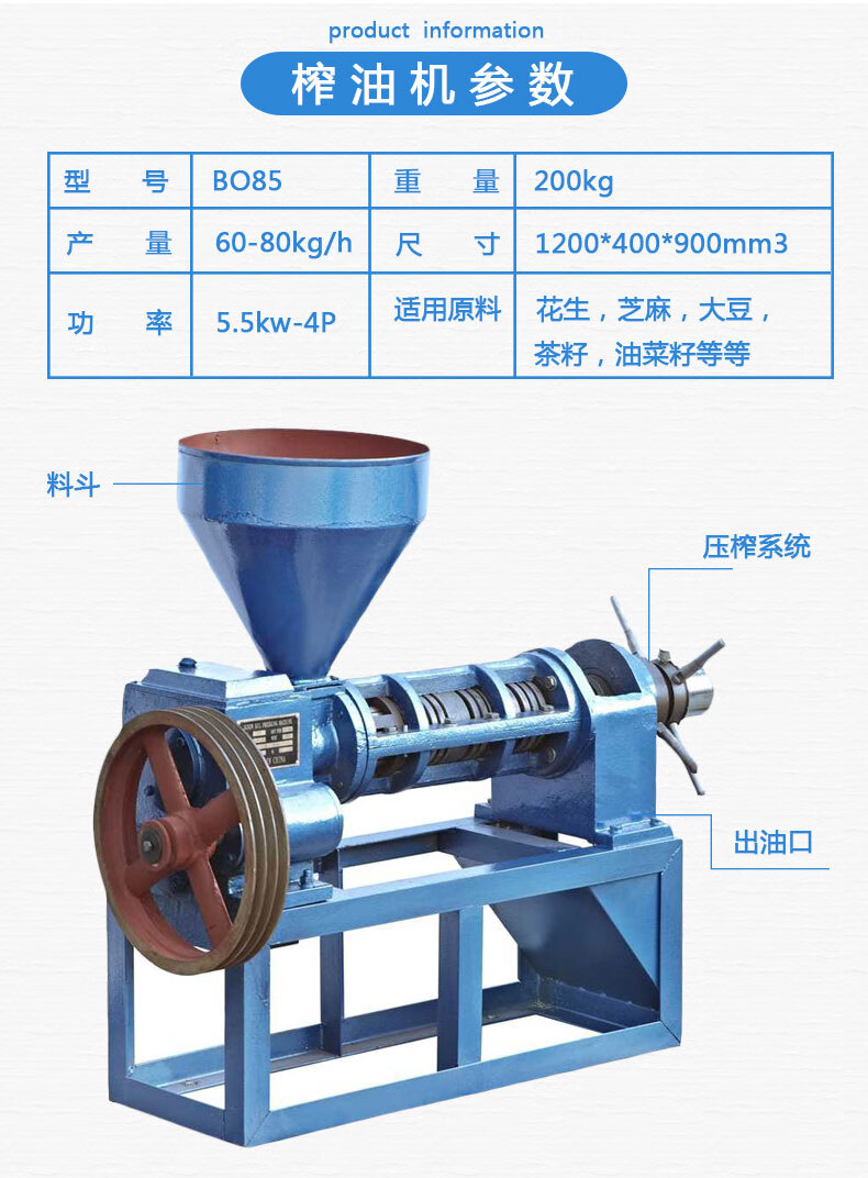 冷榨榨油机榨油全过程图片