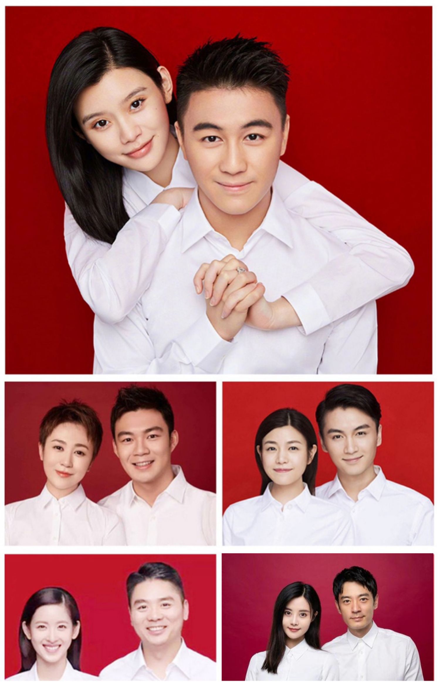 恒源祥22年新款结婚登记照情侣装证件照领证衬衣拍照衣服白色衬衫刺绣