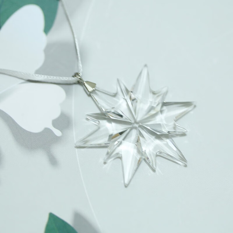 swarovski施华洛世奇挂件2017雪花车挂车饰圣诞礼物透明白色雪花