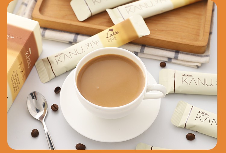 kanu卡奴浓郁拿铁咖啡速溶麦馨原味牛奶冲饮咖啡135g 美式深焙口味黑