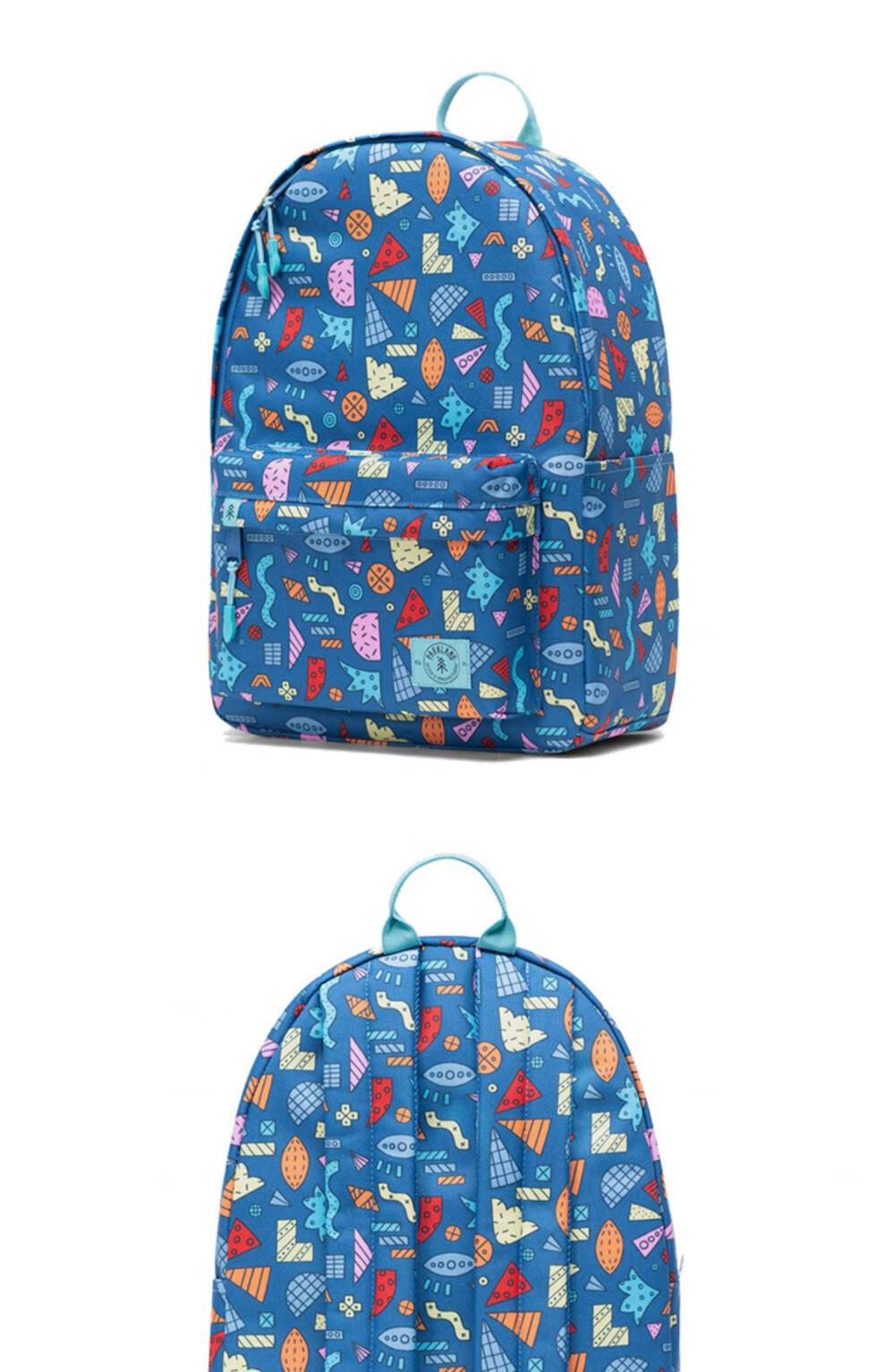 【618开门红】parkland双肩包欧美拉链流行22l升涤纶图案印花休闲背包