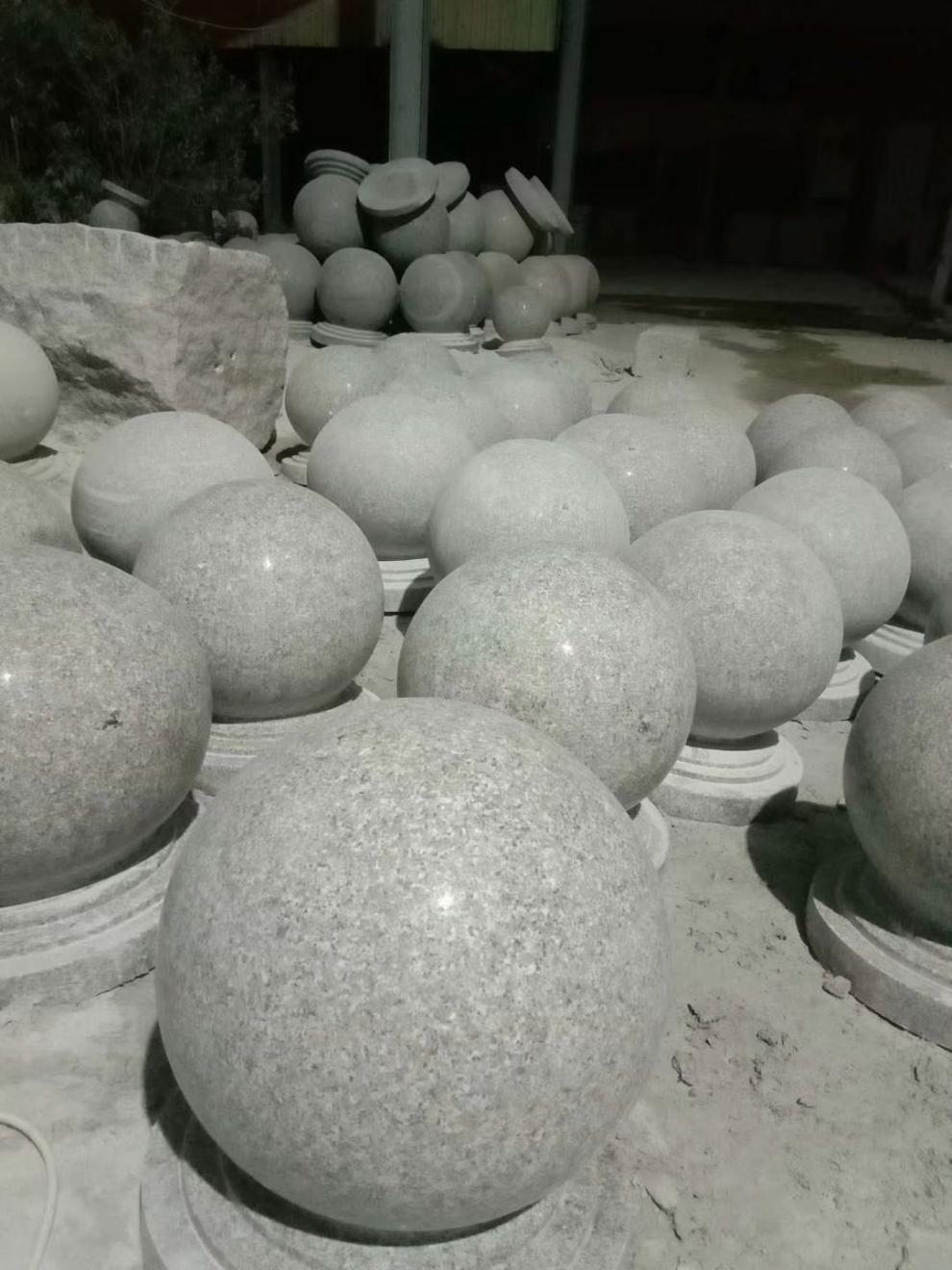 腾圣 石球路障挡车石大理石圆球广场石墩子石头球阻车球隔离石球 直径