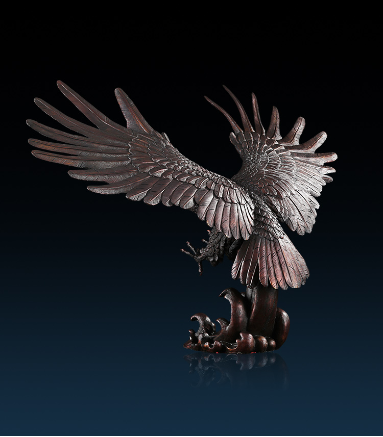 弗朗德纯铜鹰摆件大鹏展翅大号铜工艺品大展宏图公司开业乔迁装饰品