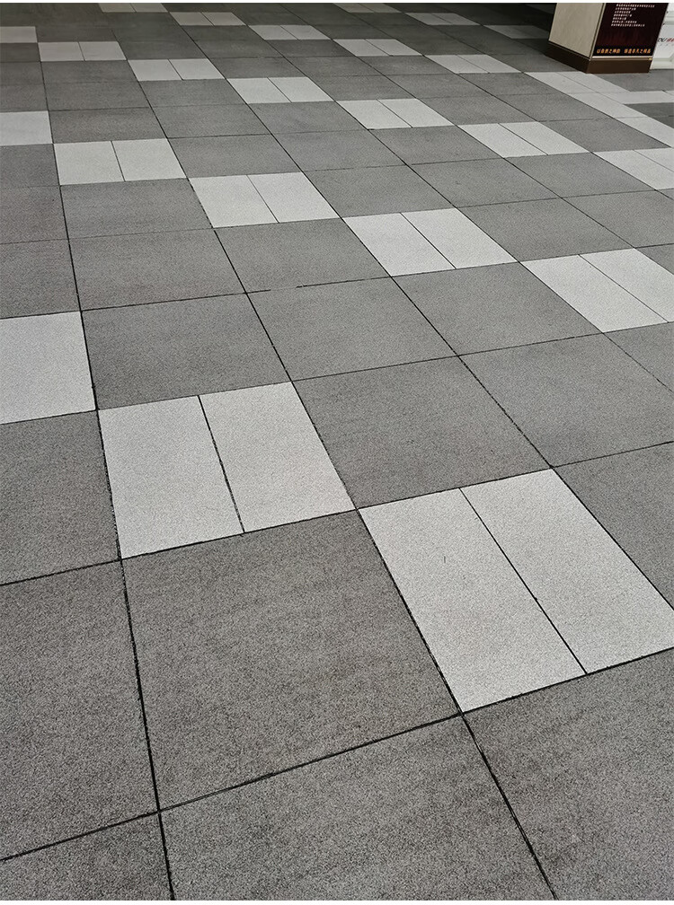 庭院加厚砖别墅露台地面砖pc砖18厚600×600仿麻石防滑地铺石 芝麻白