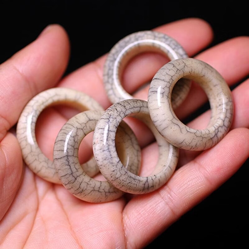 石俞记 跑环配饰文玩手串配饰跑环菩提天然牦牛骨跑环文玩diy配饰骆驼