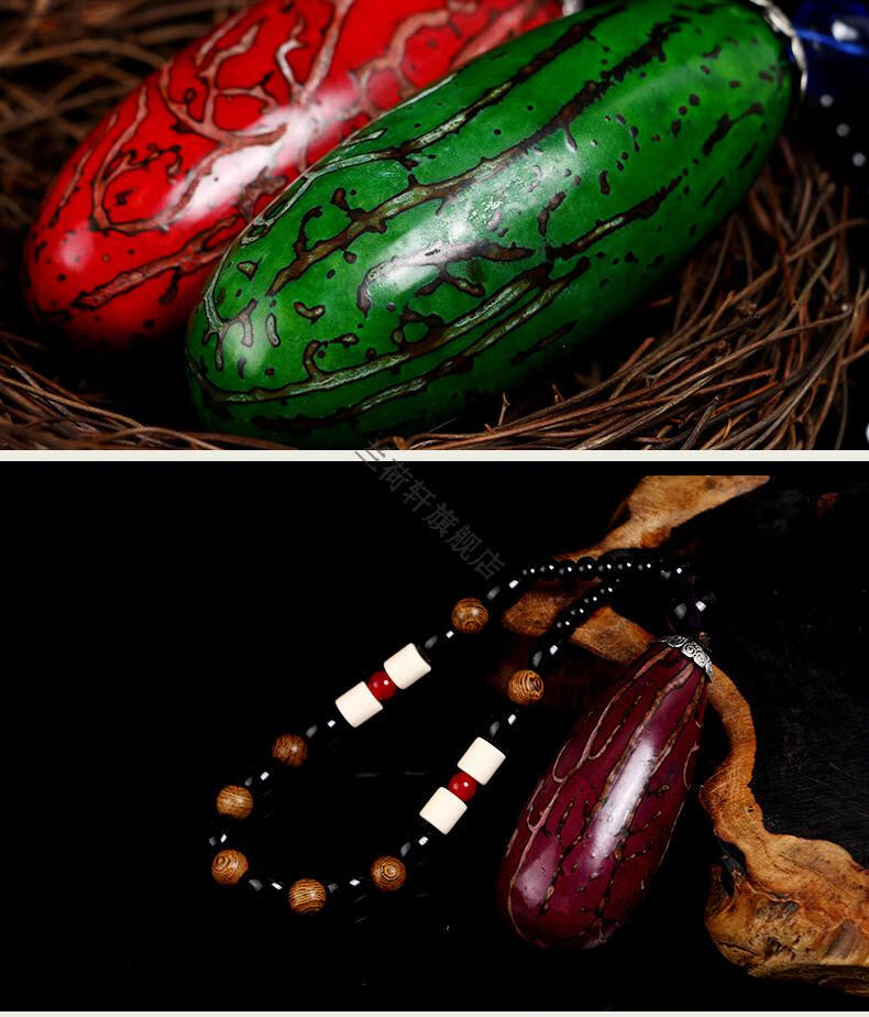 打磨手把件手玩菩提文玩把玩挂件高密度果 红白款(把件绳随机)【图片