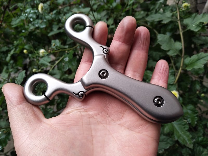 高端刀锋柳浪纯钛合金tc21传统弹弓精准估打非冷弯440c直板无定位高级