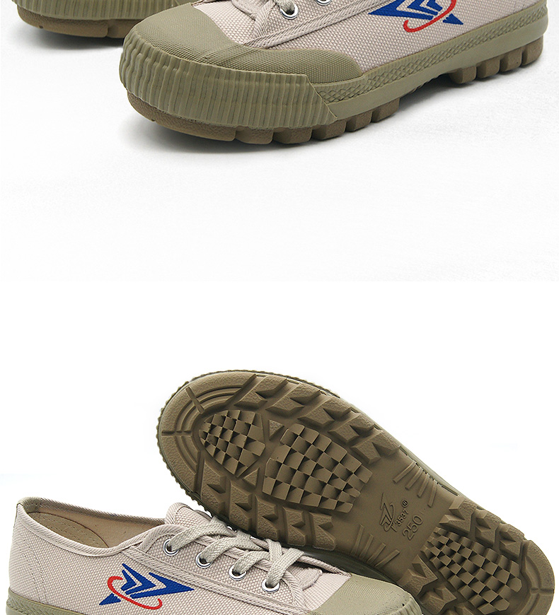 际华3537解放鞋男低帮帆布作训鞋耐磨工地劳保胶鞋防滑军训鞋乳白色40