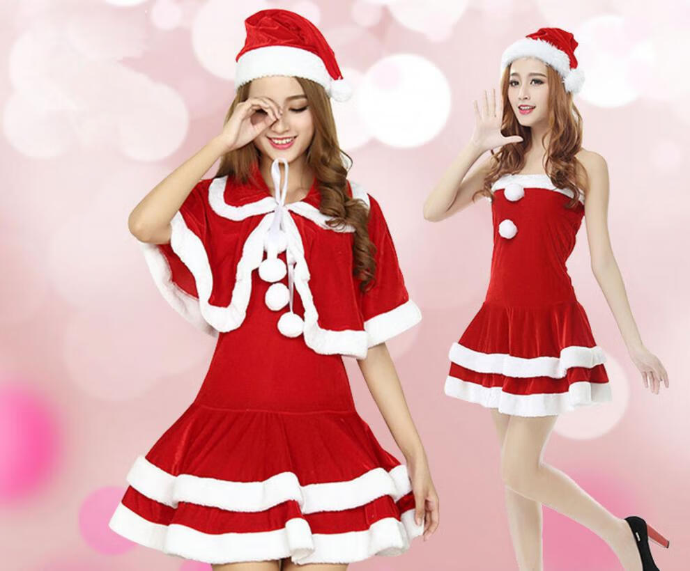 【圣诞节服装套装】圣诞cosplay女款cos演出服装服饰老人衣服成人装 a