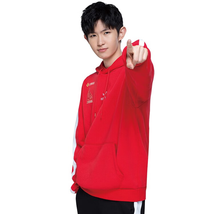 2022王者kpl世冠赛出征服一诺同款衣服卫衣外套周边 黑红色 ag队服 m