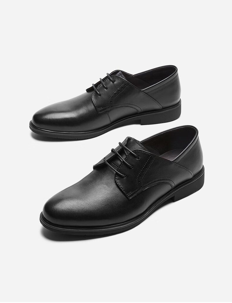 热风男鞋hotwind 2020新款四季牛皮男正装皮鞋英伦风商务正装鞋低帮