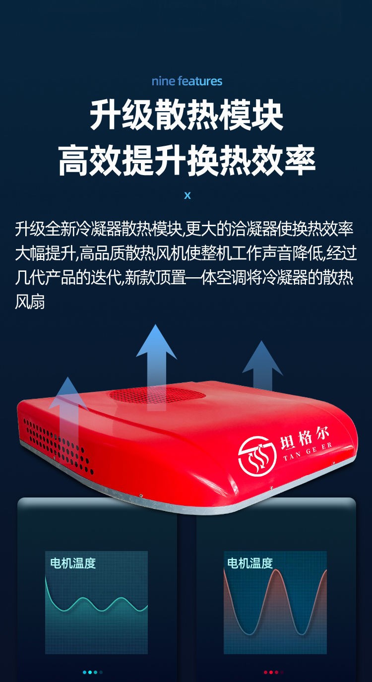 智宙格力同款驻车空调顶置24v一体机制冷大货车天窗式12v车载电动空调