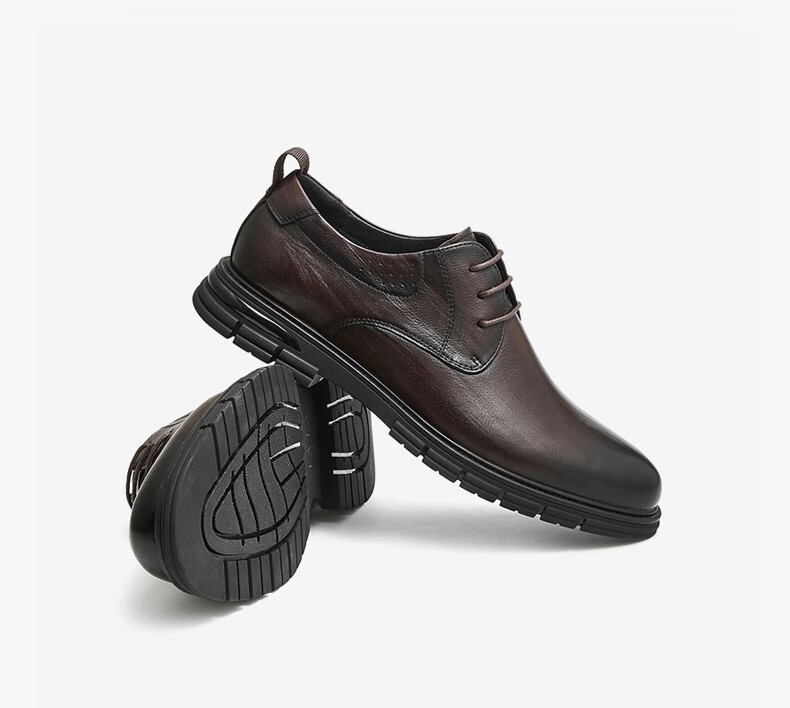 tata他她男鞋2022秋季新品时尚纯色系带商务休闲鞋百搭男鞋新款qut01