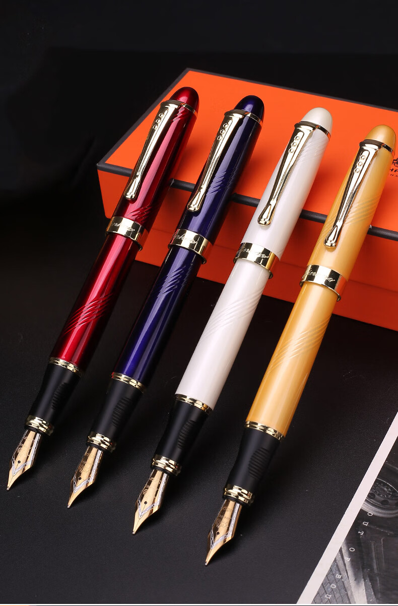 金豪钢笔x450学生专用送礼钢笔墨囊可替换练字办公签字笔男士高档硬笔