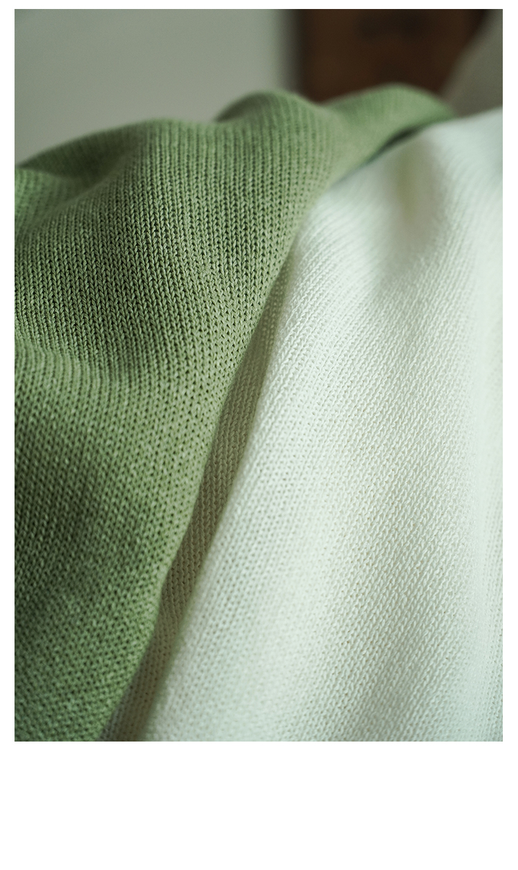 江永日本进口和纸纱可然2022春夏新款针织t恤休闲女装上衣2色牛津白m