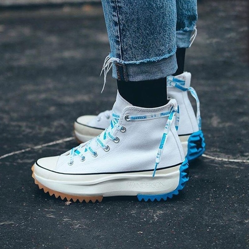 converse匡威jwanderson匡威jwa联名复古增高高帮三星标帆布鞋休闲鞋