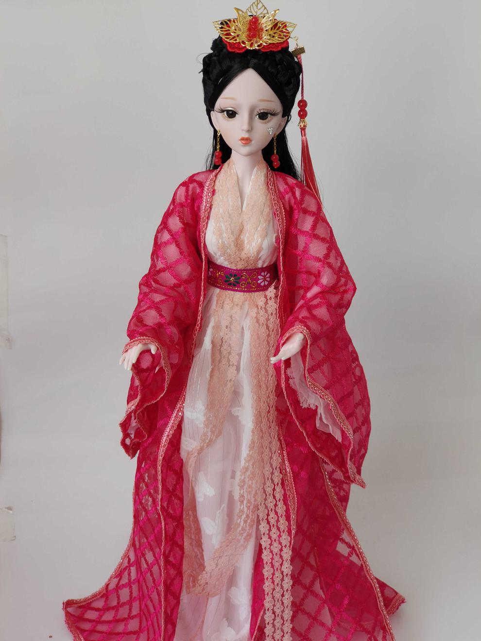 迪美芭比娃娃60厘米古风古装仿德芭比娃娃玩具女孩套装大号古代中国