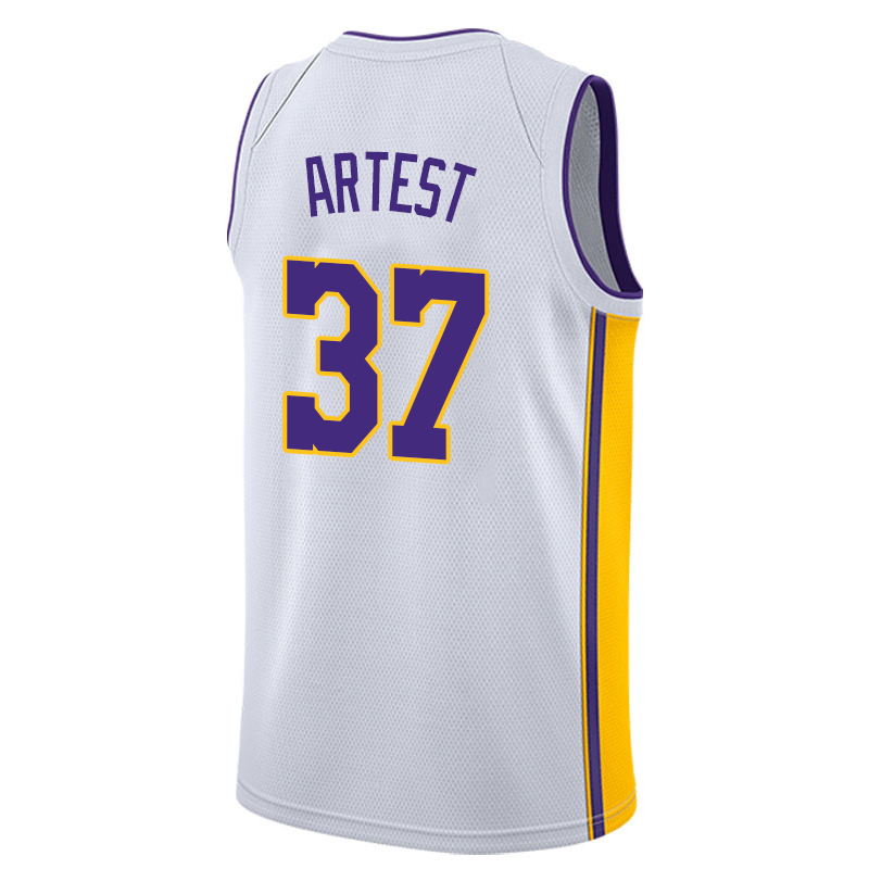 滕讯体育nba全明星新赛季湖人37号阿泰斯特球衣5号慈世平复古定制版