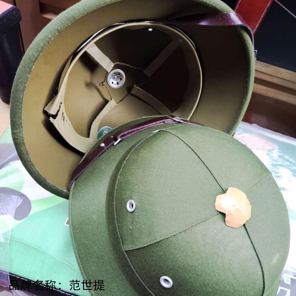 越南帽子男绿将军帽头盔防晒帽表演道具太阳帽遮阳户外运动帽 绿色帽