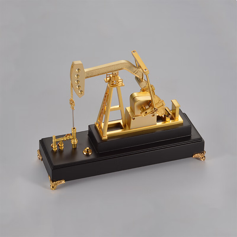 大庆油田井架模型纪念品磕头机动态抽油机仿真金属特色礼品摆件印字