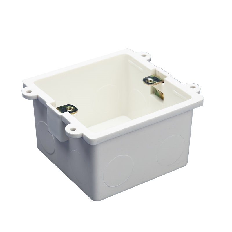 pvc阻燃带耳钉洞接线盒86型预埋暗装插座底盒定位盒暗盒 60-4个【图片
