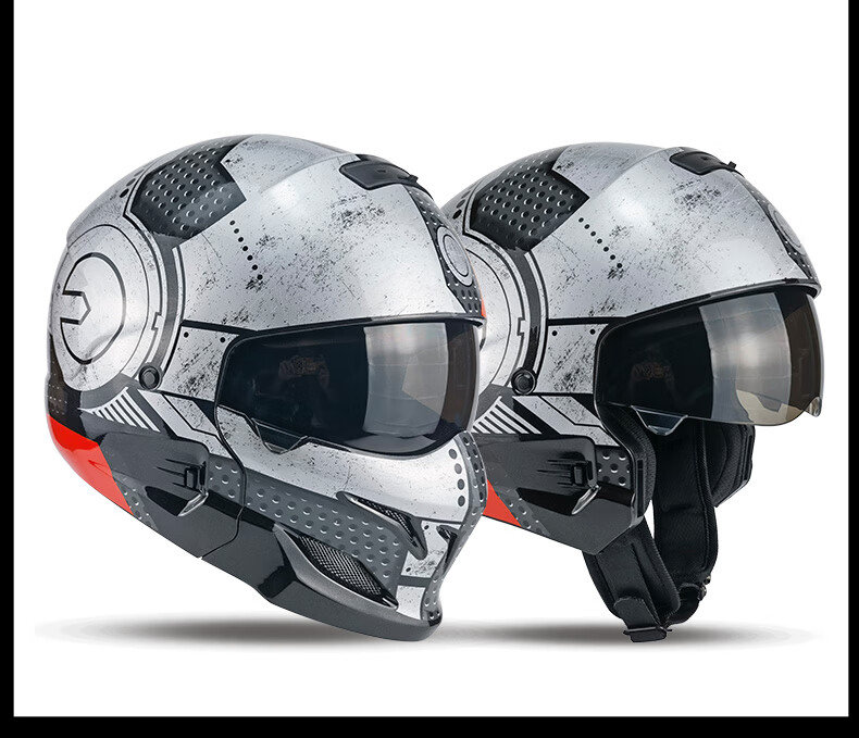 空军飞行员头盔适用摩托车头盔男哈雷复古半盔个性蝎子盔可拆卸飞行员