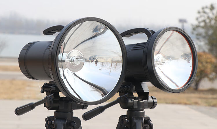 氙气钓鱼灯 疝气夜钓灯大功率480瓦锂电池套灯 黑坑诱 暖黄光 100瓦