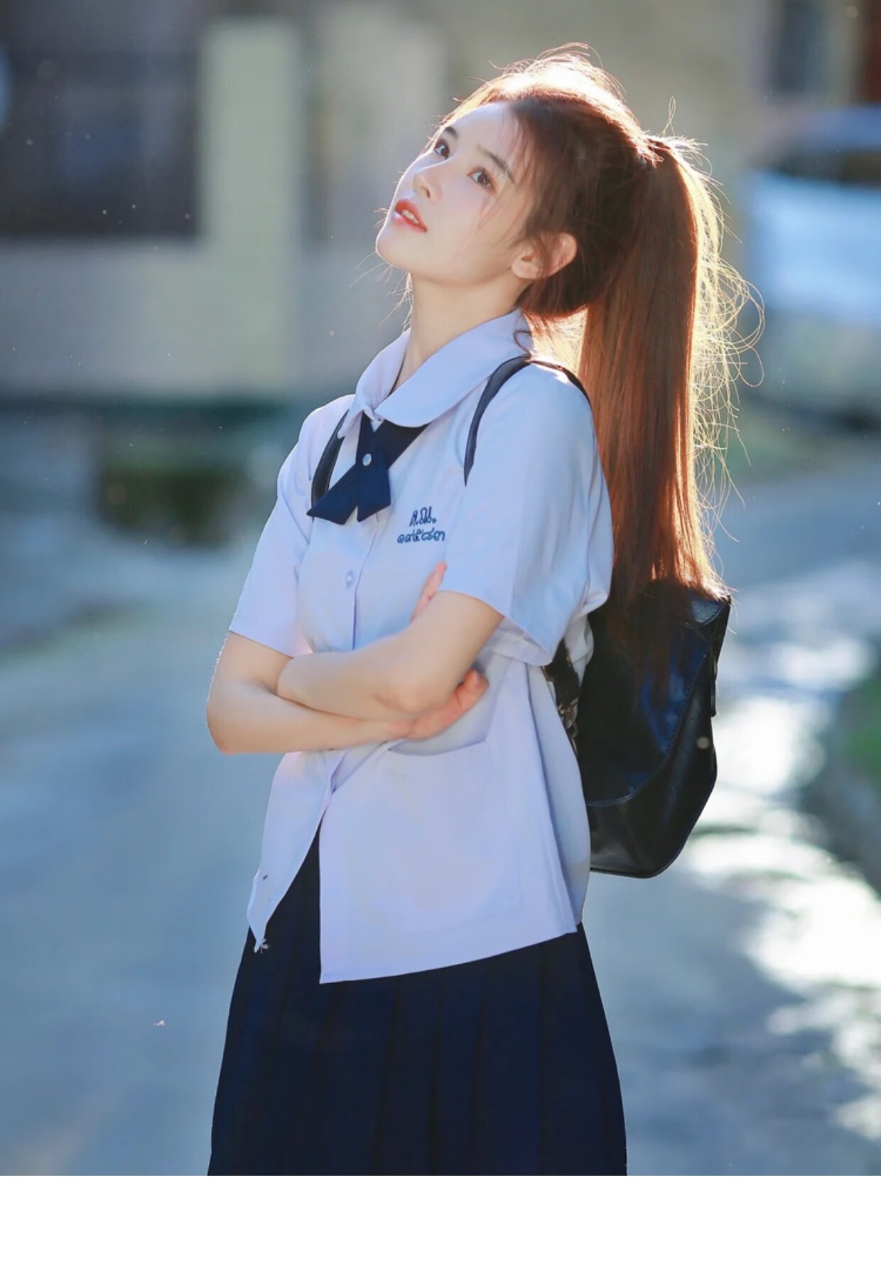 桦盼齐 泰国泰式校服jk制服女学院风诺娜衬衫男女全套高中生毕业班服