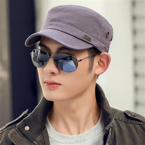 男士休闲短沿帽短舌短檐帽男冒子孑帽子男韩版潮鸭舌帽棒球帽春秋户外