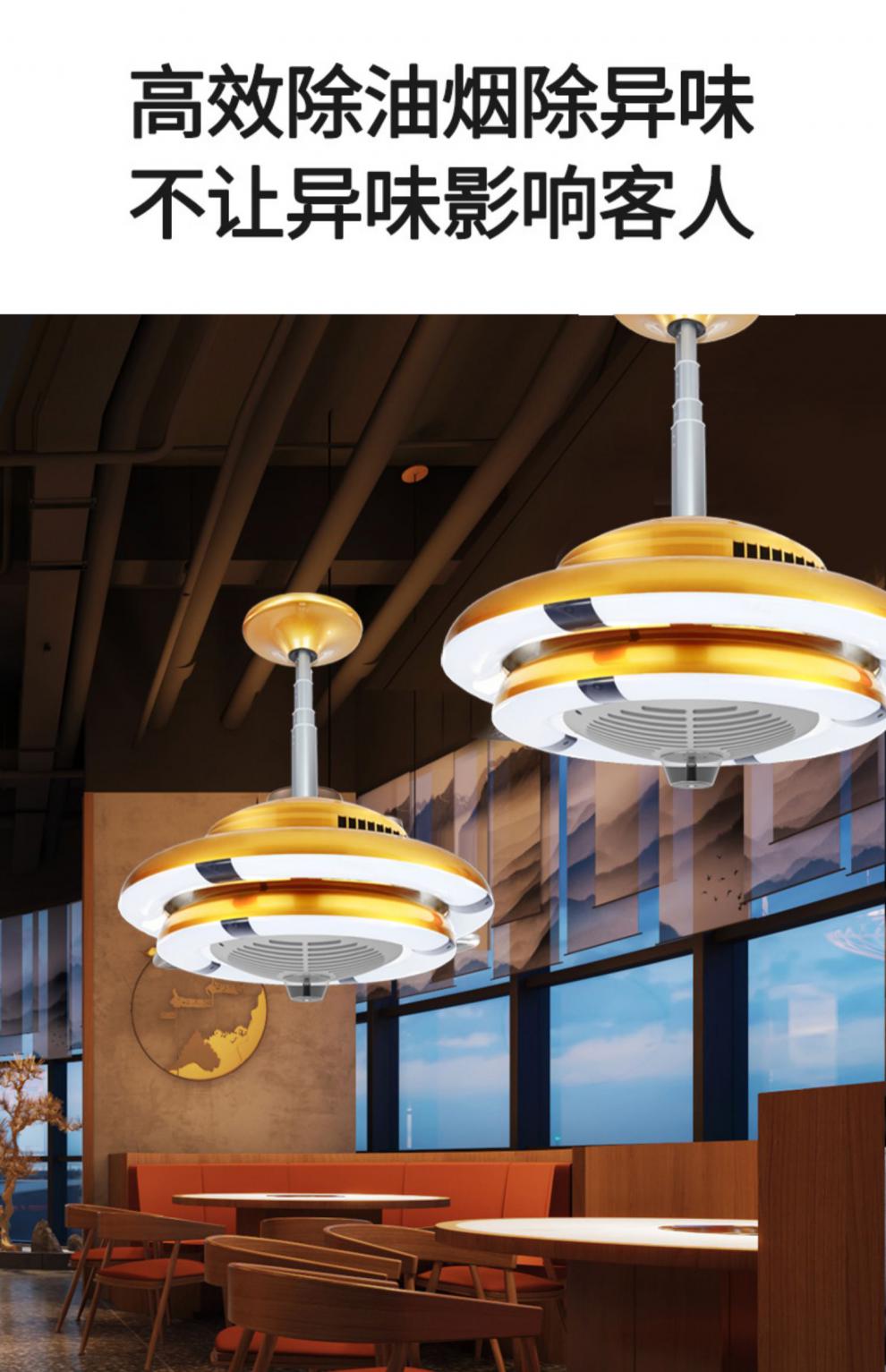 棋牌室麻将机吸烟灯自动升降吊灯家用抽烟吸烟神器f18经济实用款不包