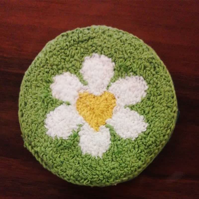 东方美绣手工diy材料包戳戳绣杯垫新手自制卡通个性搞怪隔热垫居家