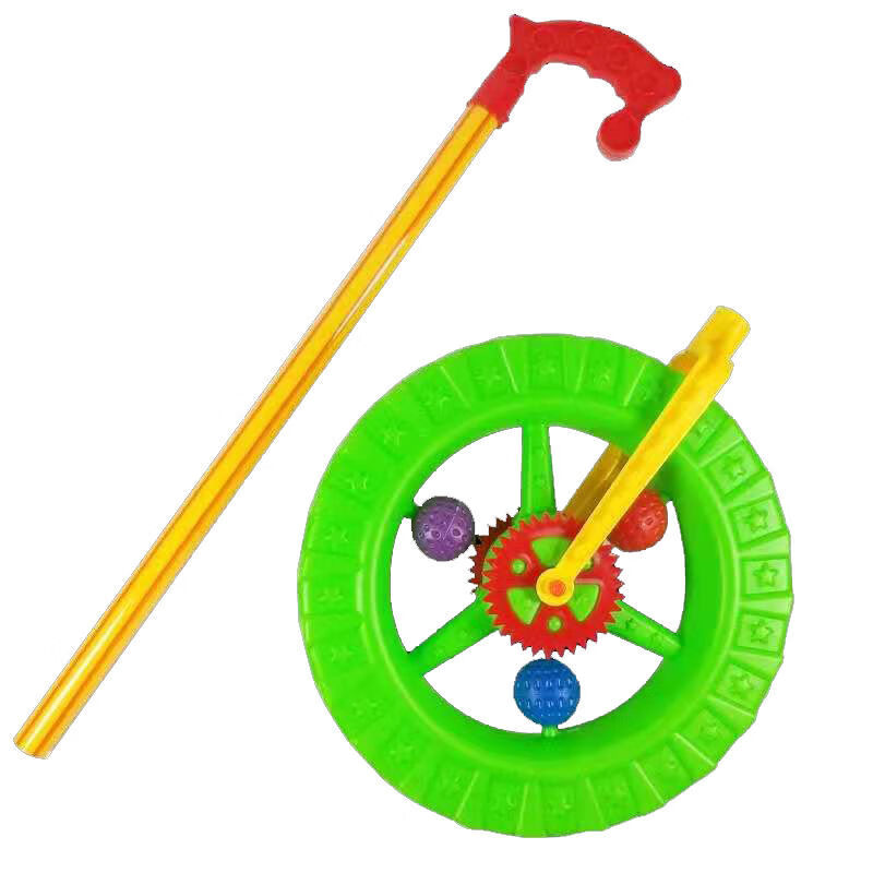宝宝学步手推车彩色轮滚轮学步轱辘圆圈推推乐玩具幼儿园节目活动