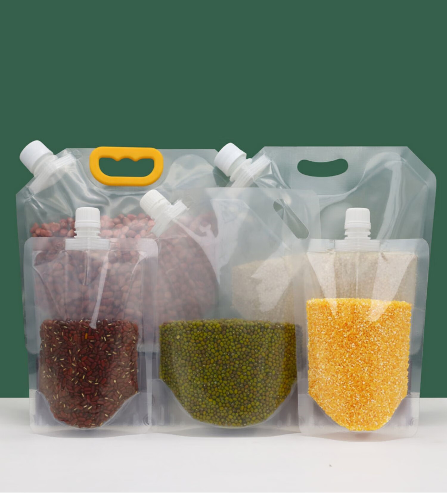 大米包装袋五谷杂粮收纳密封袋防潮防虫透明加厚手提食品级吸嘴袋