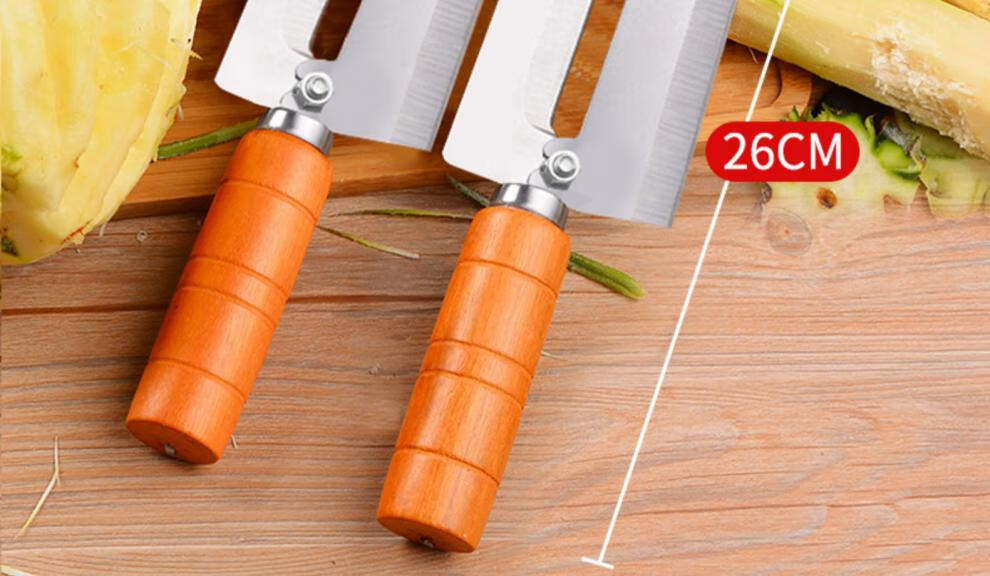 加厚菠萝削皮器挖眼不锈钢削菠萝神器去眼器夹子甘蔗菠萝具定制 大款