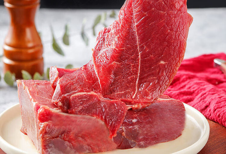 黄牛霖肉新鲜牛肉国产原切腿肉冷冻鲜肉不调理牛肉欧登城娜新鲜牛霖5