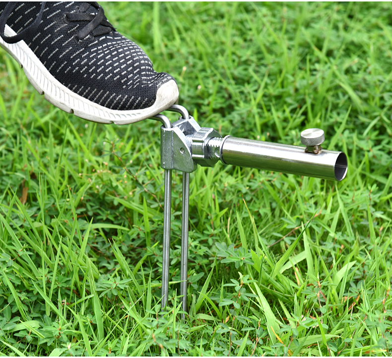 新款鱼具不锈钢炮台鱼杆钓鱼竿支架手竿架杆架竿地插垂钓渔具用品 不