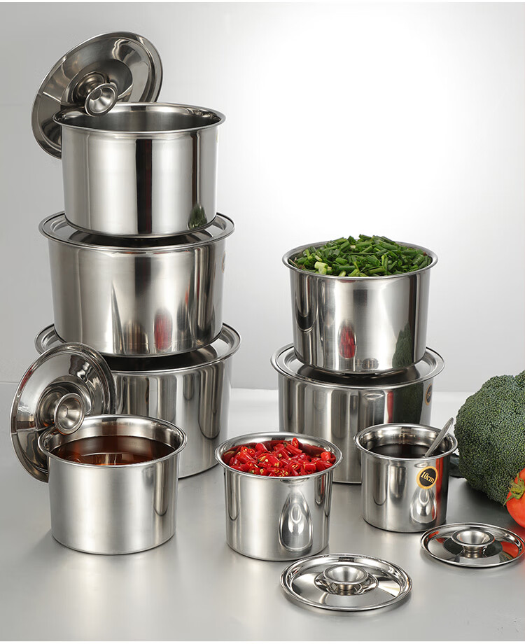 优凡优品饭店调料罐厨房用品调料缸餐馆面馆味盅不锈钢调味调料盒商用