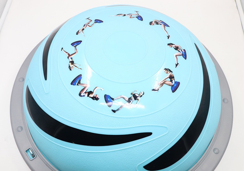 波速球半圆平衡球家用普拉提器材瑜伽球加厚防爆防滑淡紫58cm海螺纹