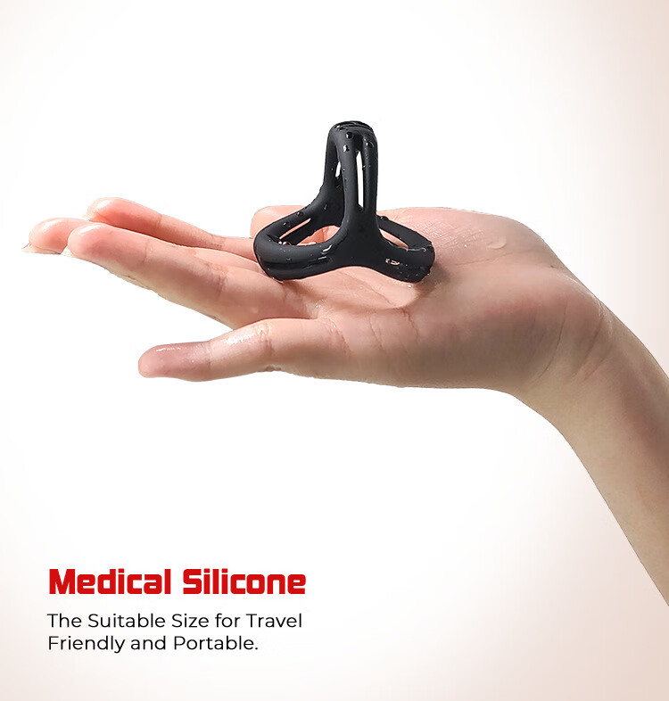 锁精隐形环硅胶三环延时套环男用三角荫茎根部束缚器圈太阳圈羊眼圈